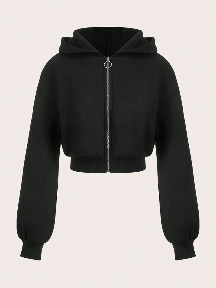 Zip-Up Cropped Hoodie | Brooklyn - BYMANYC ® New York