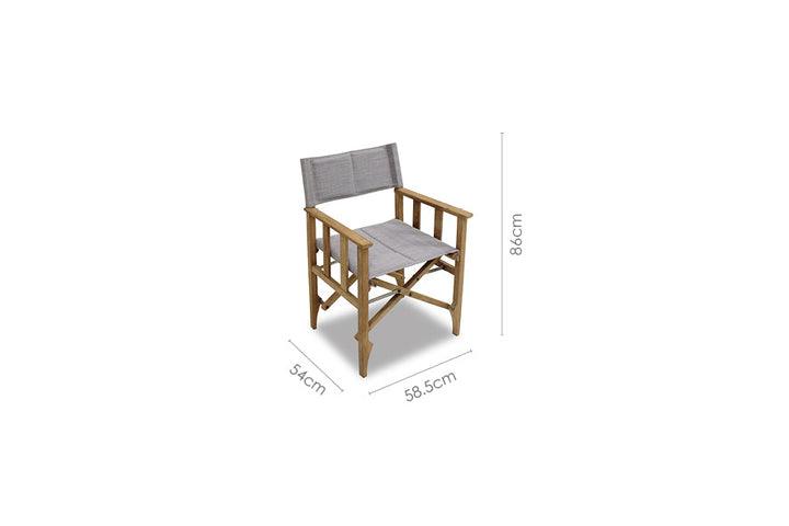 Zircon Teak Director Chair ‚Äì Vintage Khaki - 1 Piece