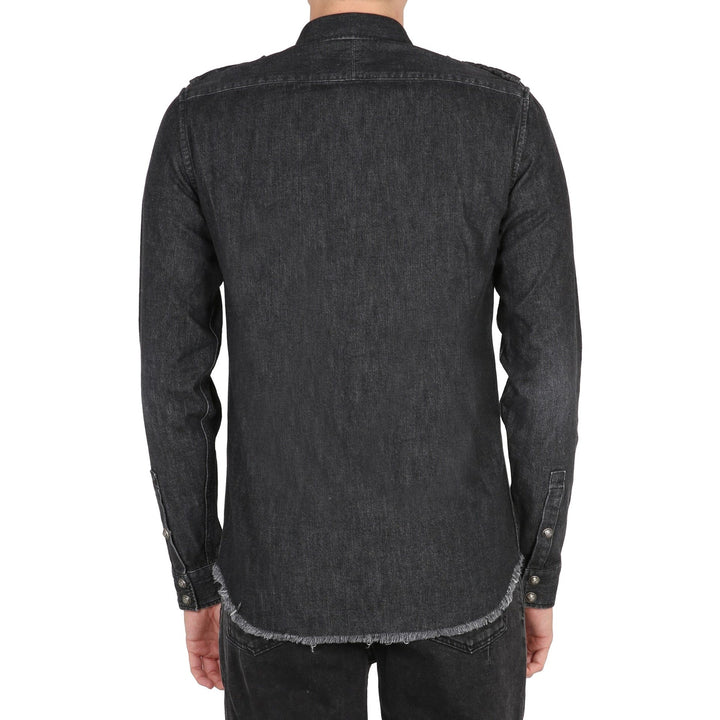 Balmain Cotton Denim Shirt Men