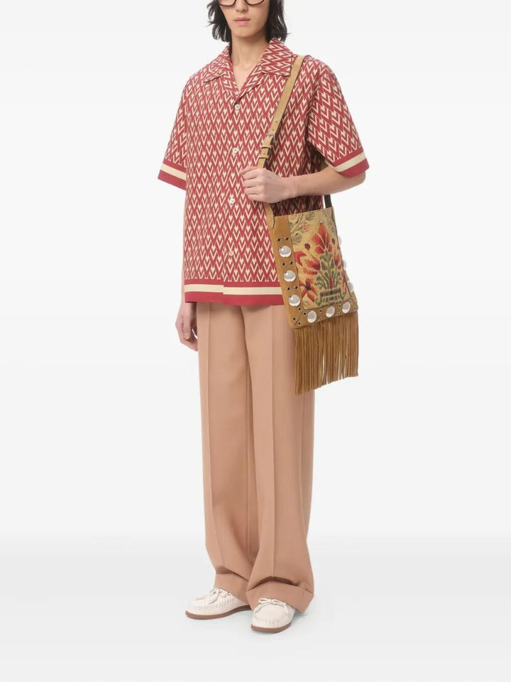 Valentino Garavani Men `Toute La V` Bowling Shirt