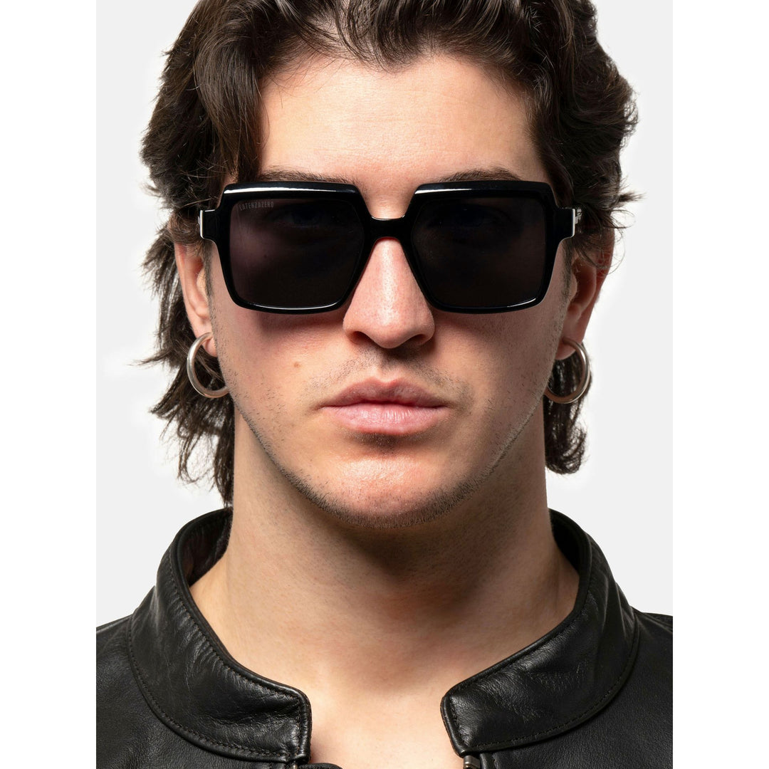 Black stylish Italian designed affordable sunglasses with UV protection.