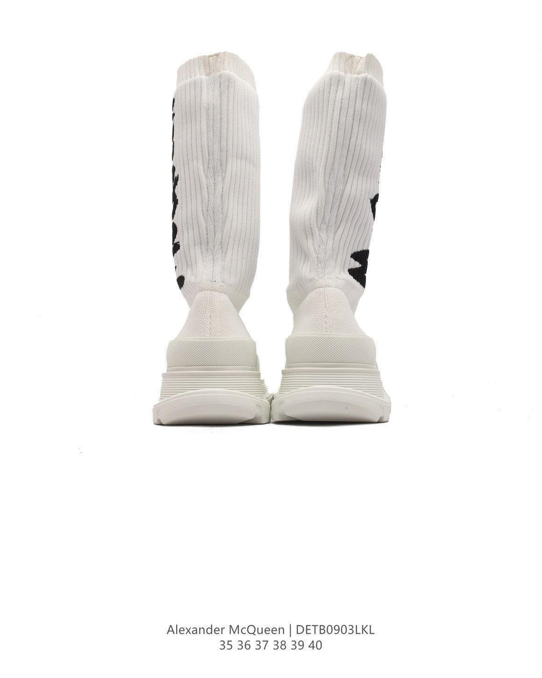 Alexander McQueen Graffiti Knit Tread Slick Boot