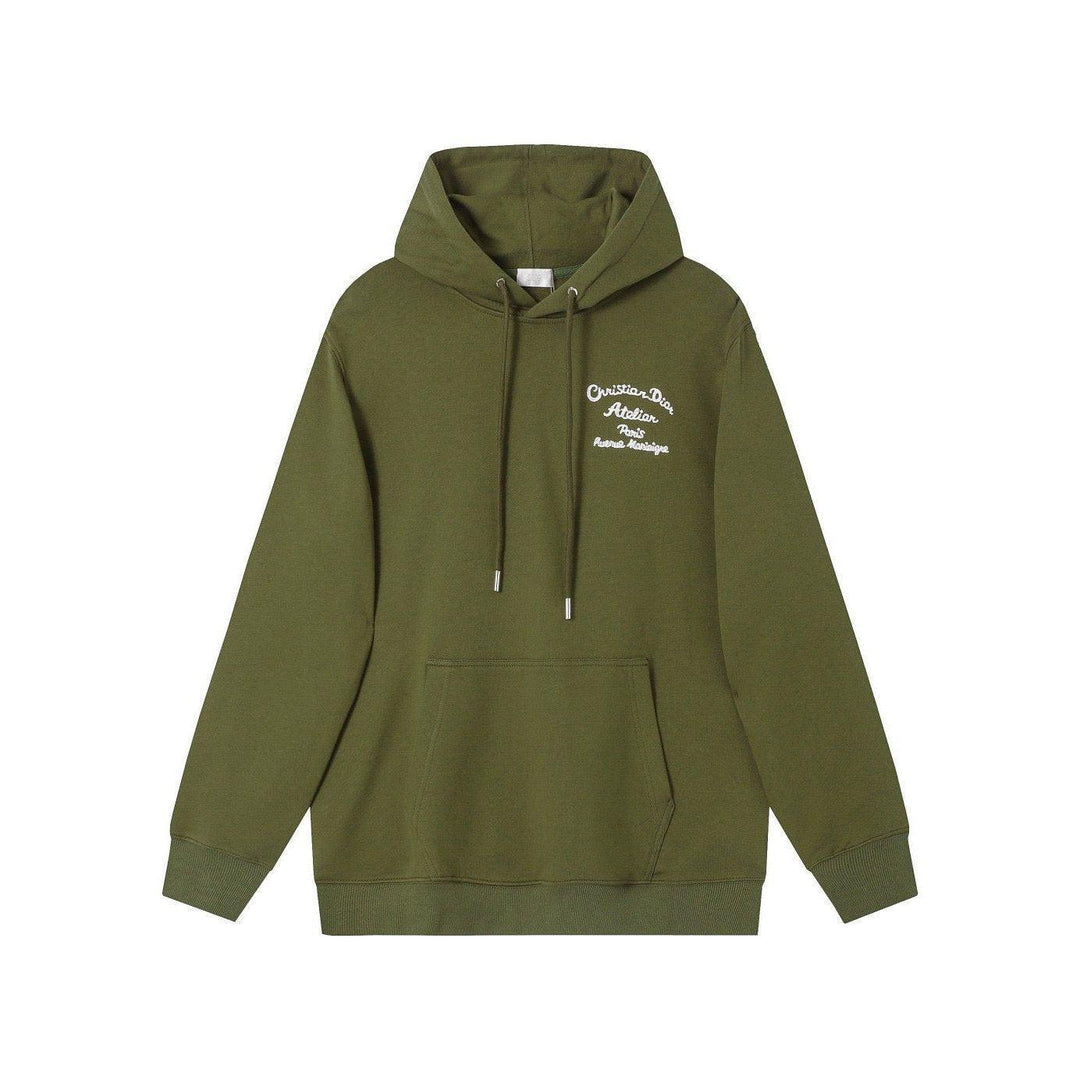 Dior Hoodie Workshop Embroidered Logo Kangaroo &