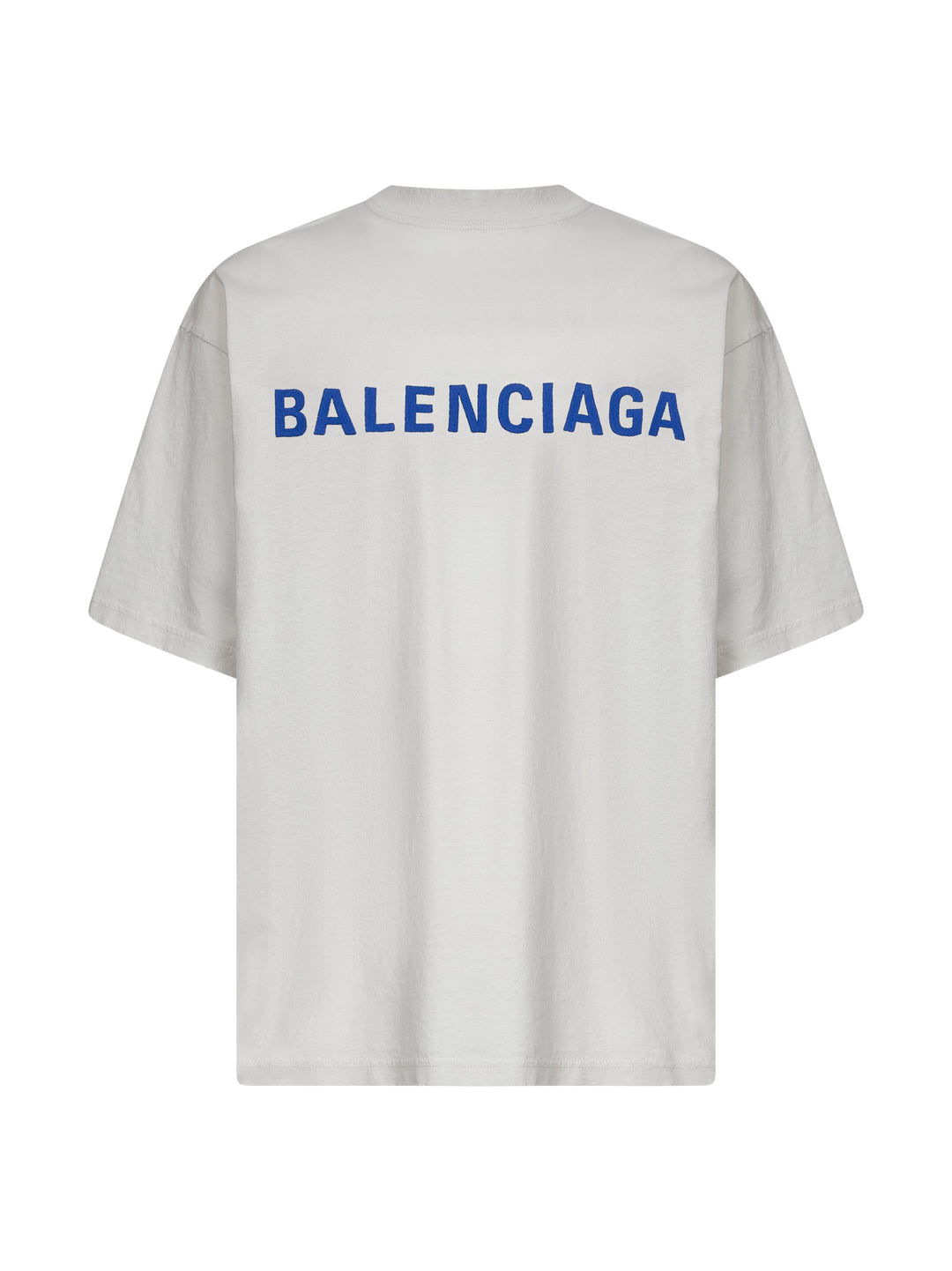 Balenciaga Men Ivory Balenciaga Back Medium Fit T-Shirt