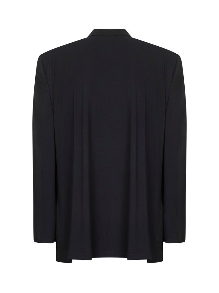 Balenciaga Men Black Wool Hybrid Tailored Blazer