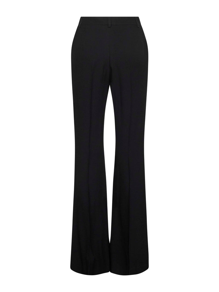 Balenciaga Women Black Fluid Viscose Flared Trousers