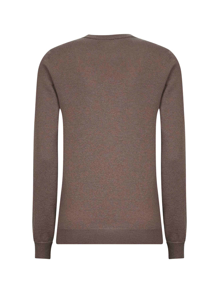 Brunello Cucinelli Women Dove Grey Cashmere Sweater With Monili