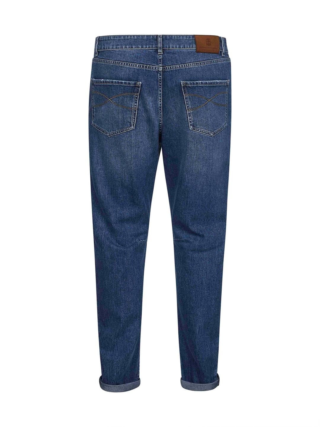 Brunello Cucinelli Men Blue Denim Leisure Fit Jeans