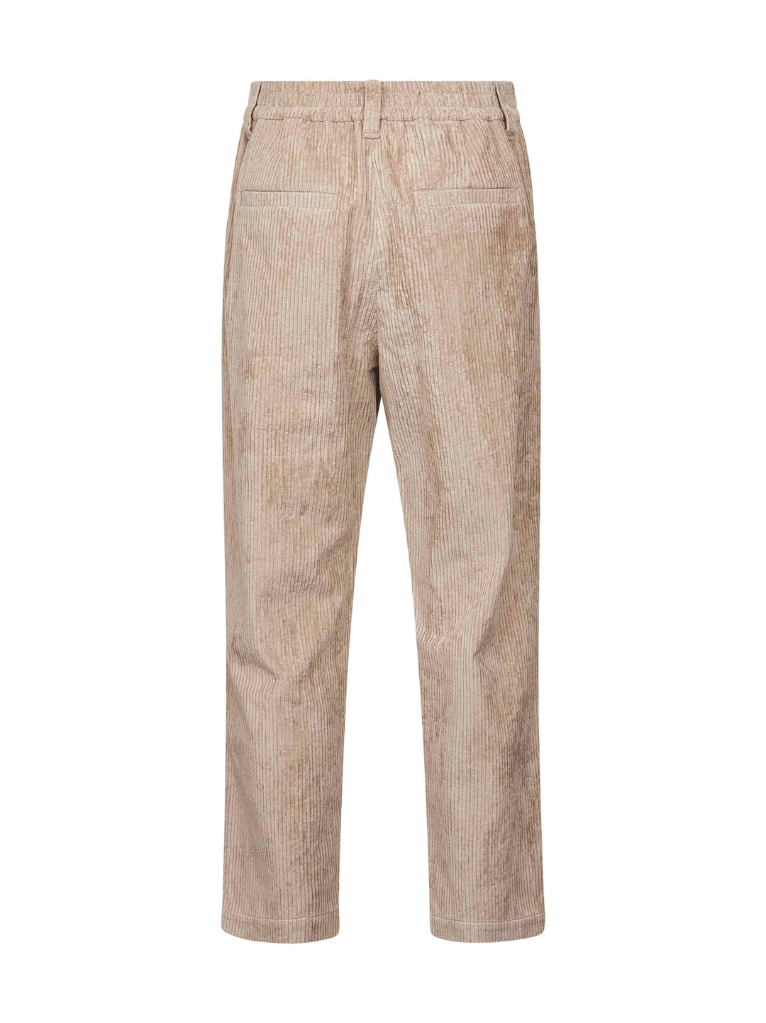 Brunello Cucinelli Women Beige Corduroy Baggy Trousers