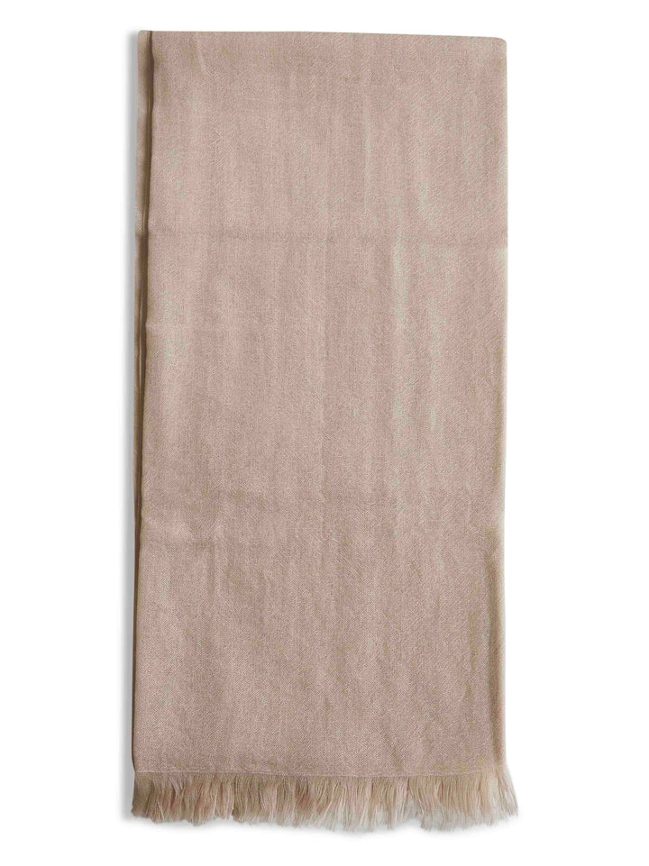 Brunello Cucinelli Women Beige Cashmere And Silk Scarf