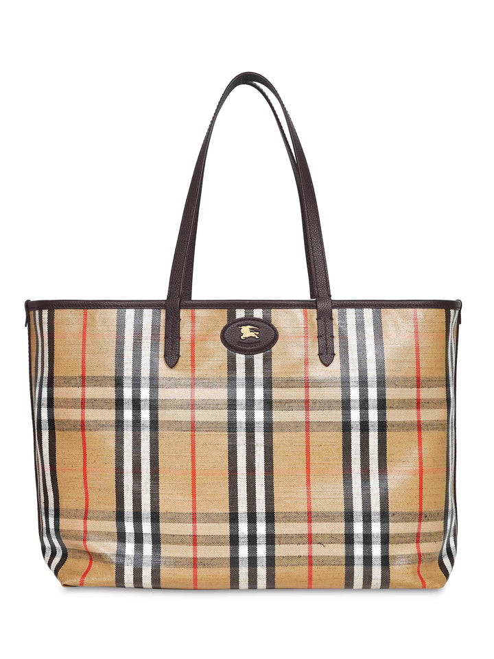 Burberry Women Beige Highlands Medium Tote Bag