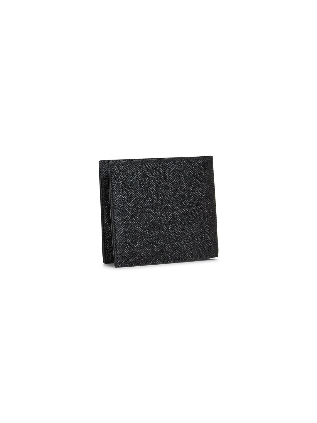 Ferragamo Men Black Hammered Calfskin Gancini Wallet