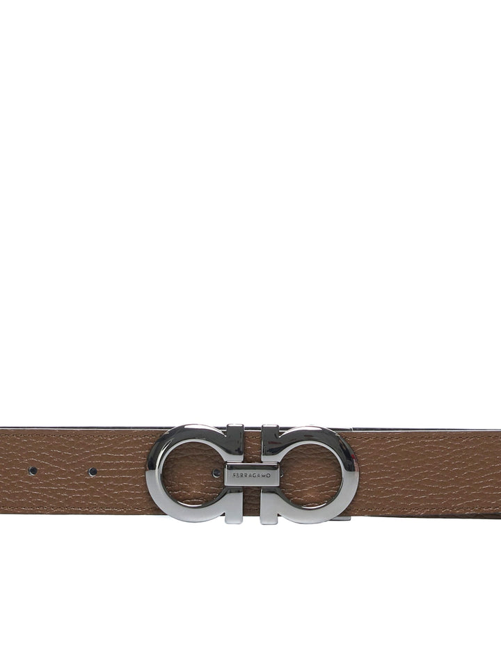Ferragamo Men Gancini Reversible Leather Belt By Ferragamo