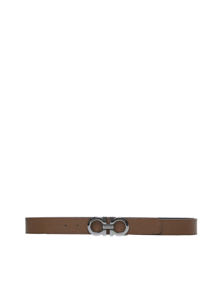 Ferragamo Men Gancini Reversible Leather Belt By Ferragamo
