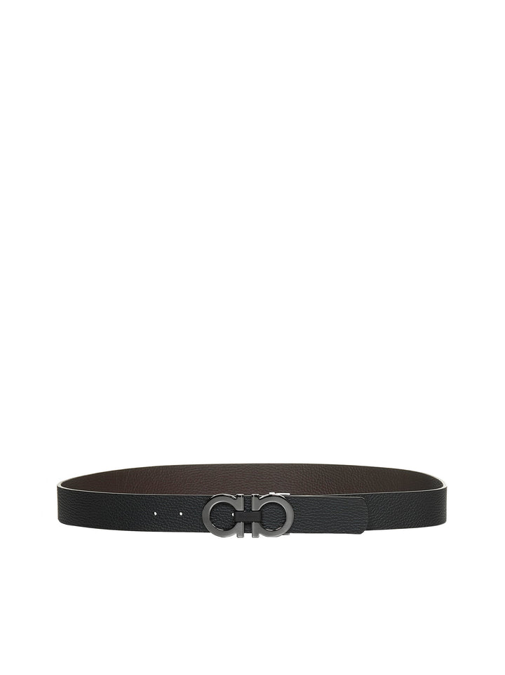 Ferragamo Men Reversible Gancini Leather Belt