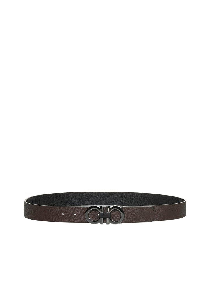 Ferragamo Men Reversible Gancini Leather Belt