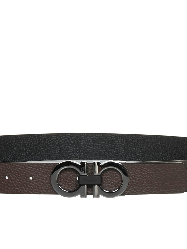 Ferragamo Men Reversible Gancini Leather Belt