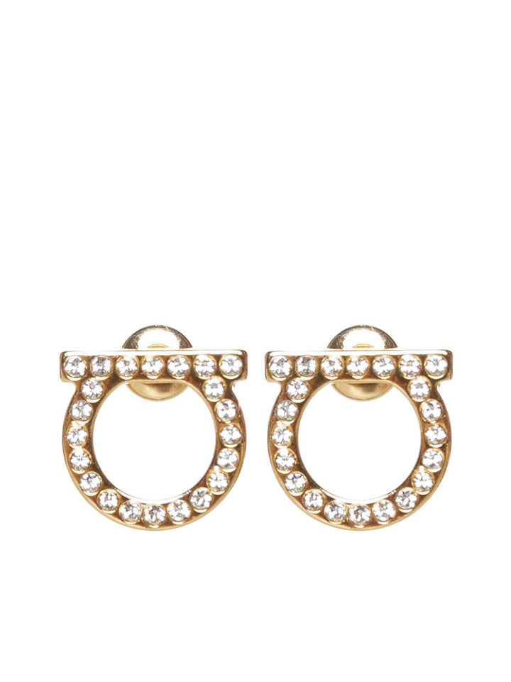 Ferragamo Women Gancini Earrings With Pearl By Ferragamo