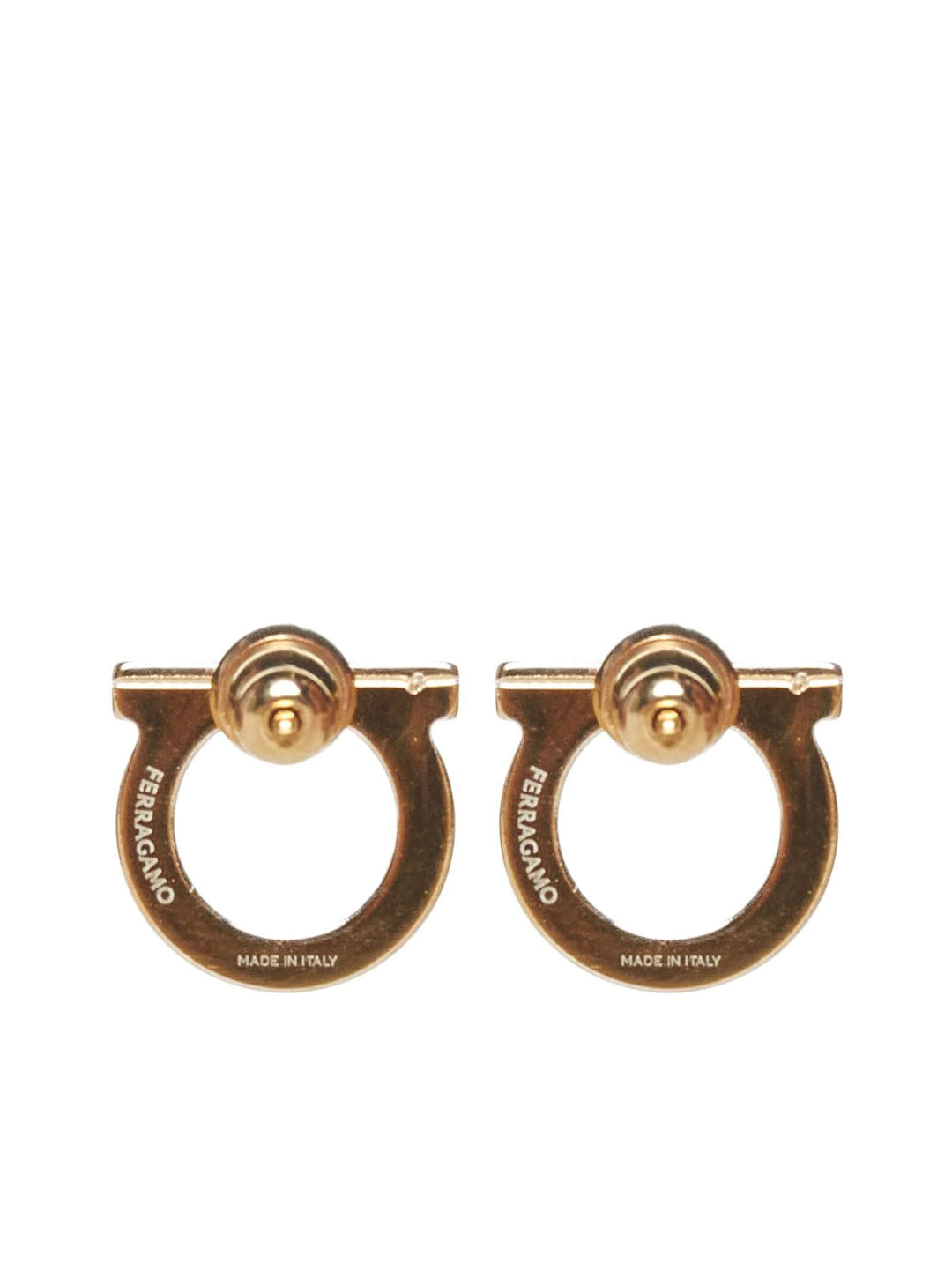 Ferragamo Women Gancini Earrings With Pearl By Ferragamo