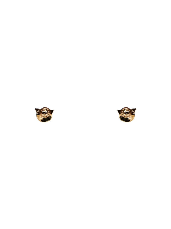 Ferragamo Women Gold Gancini Earrings With Rhinestones - Size 10