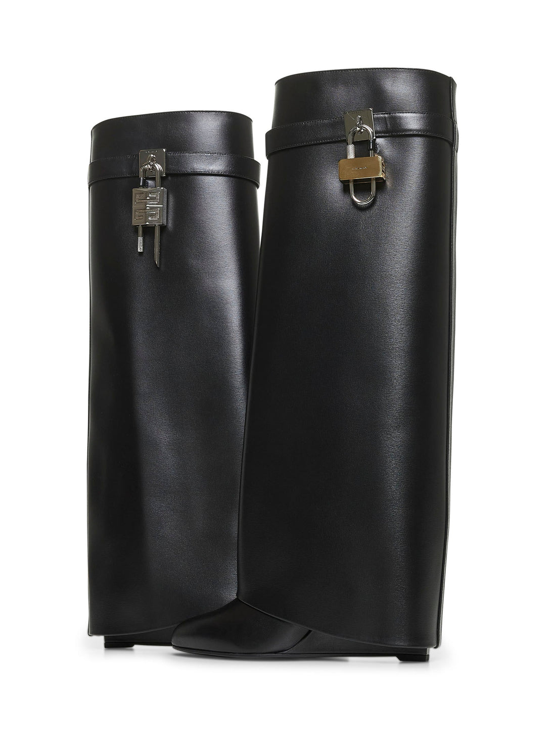 Givenchy Women Black Leather Shark Lock Boots