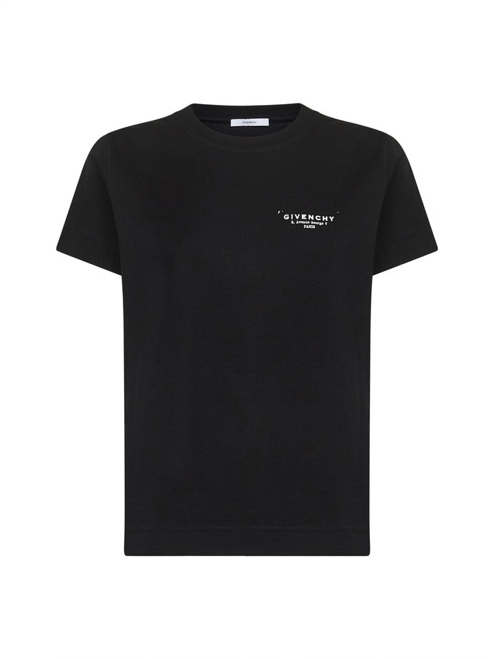 Givenchy Women Black Cotton Jersey Crewneck T-Shirt