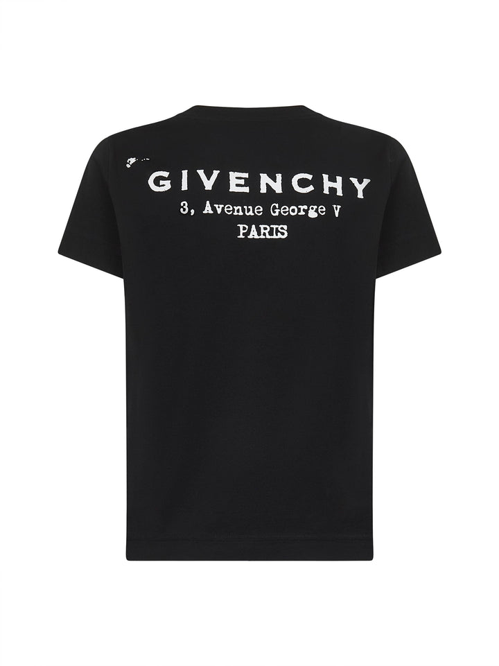Givenchy Women Black Cotton Jersey Crewneck T-Shirt