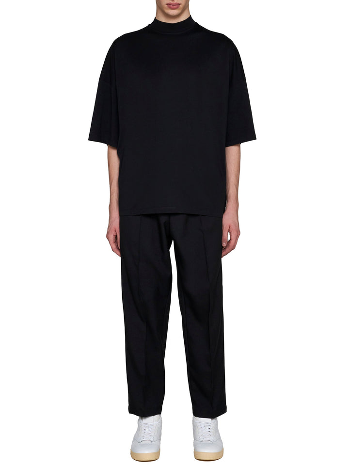 Jil Sander Men Cotton Mock-Neck T-Shirt By Jil Sander