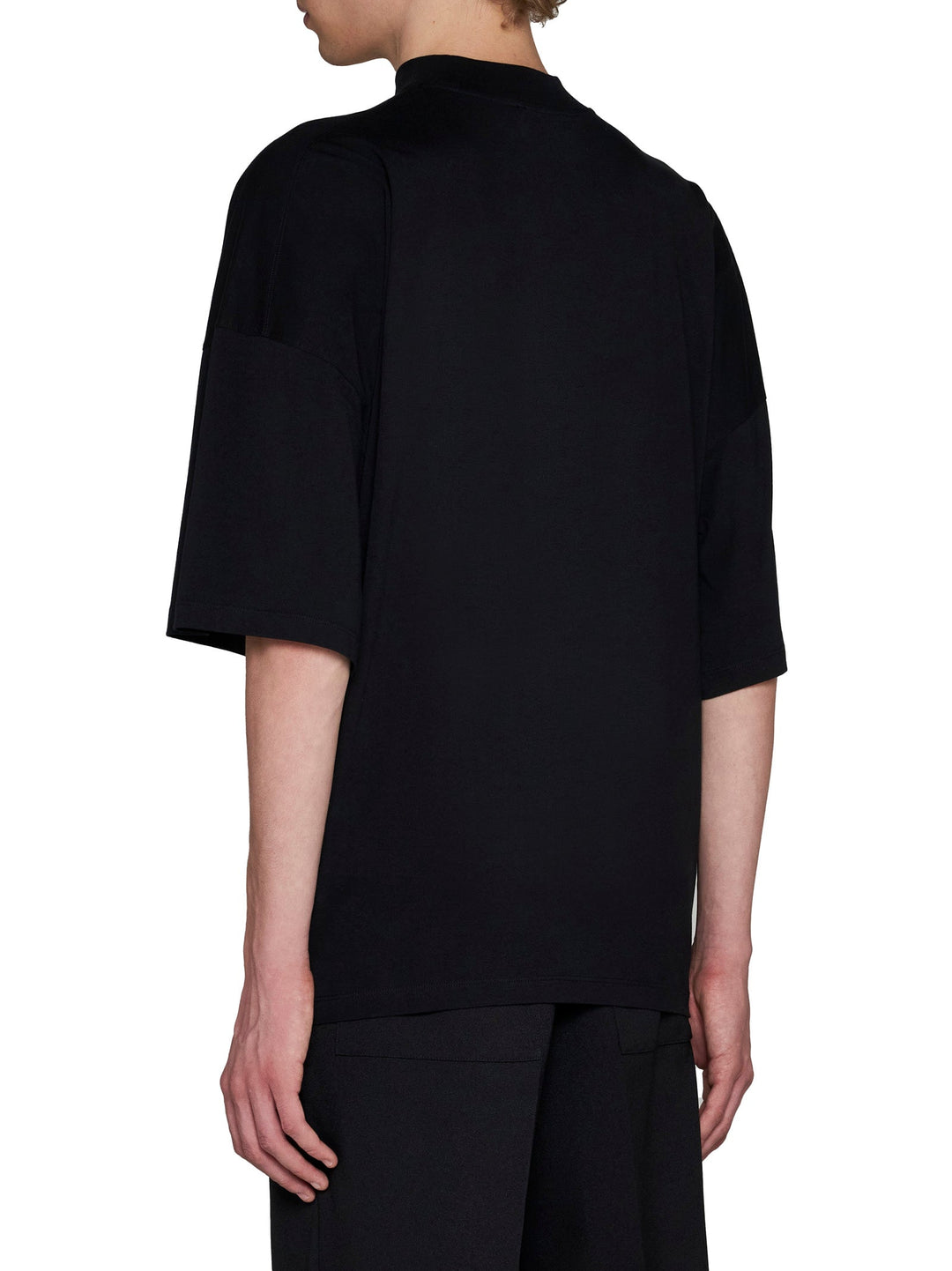 Jil Sander Men Cotton Mock-Neck T-Shirt By Jil Sander