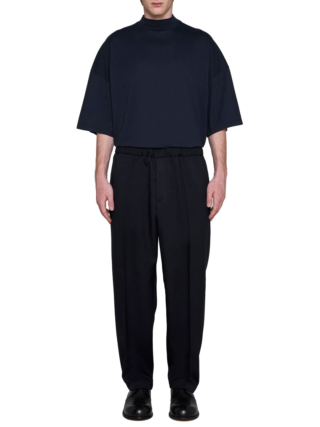 Jil Sander Men M-Clarksvillex Black Stretch Ribbed Jersey Bandeau Top