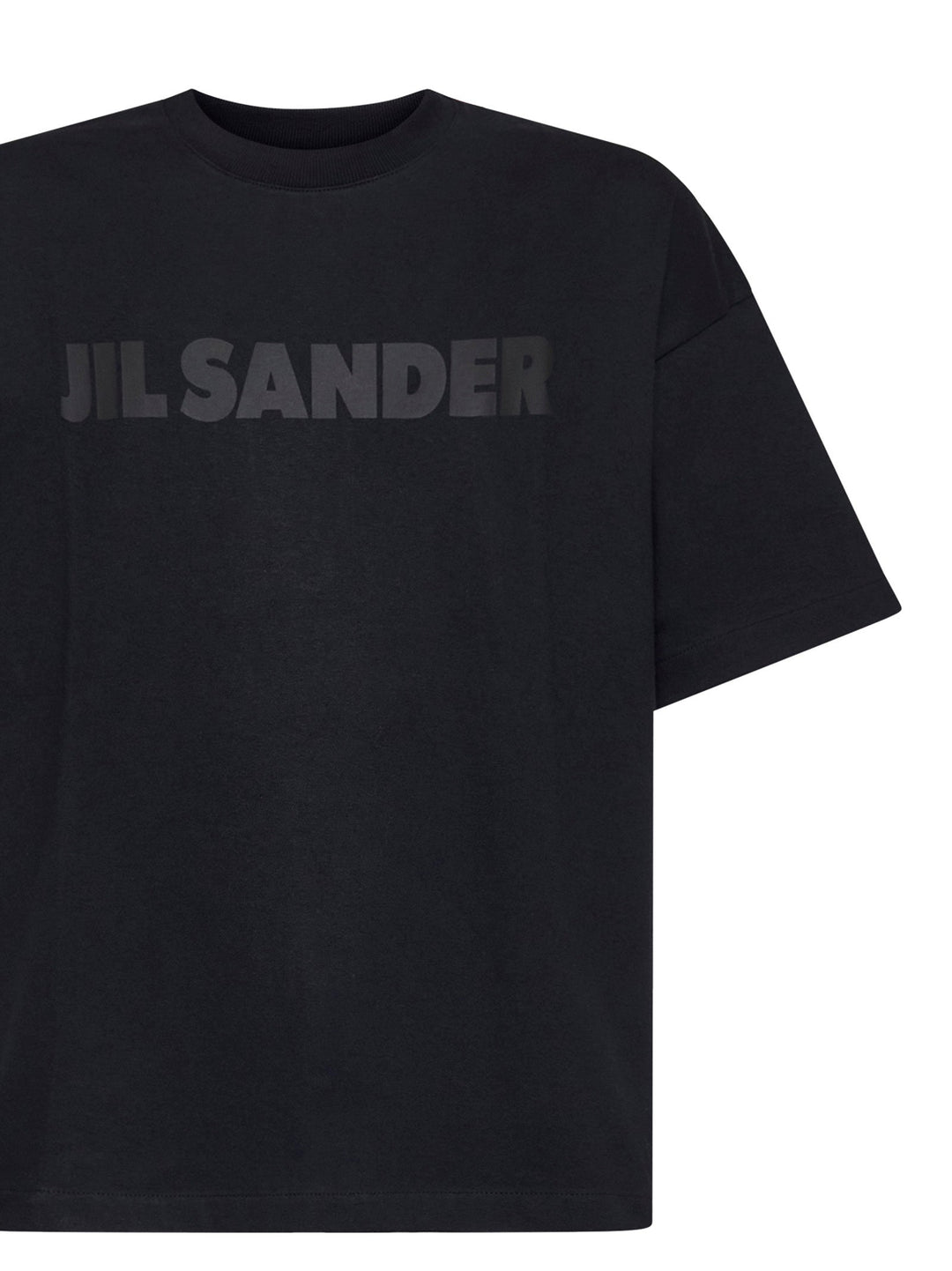 Jil Sander Men Black Printed Logo T-Shirt