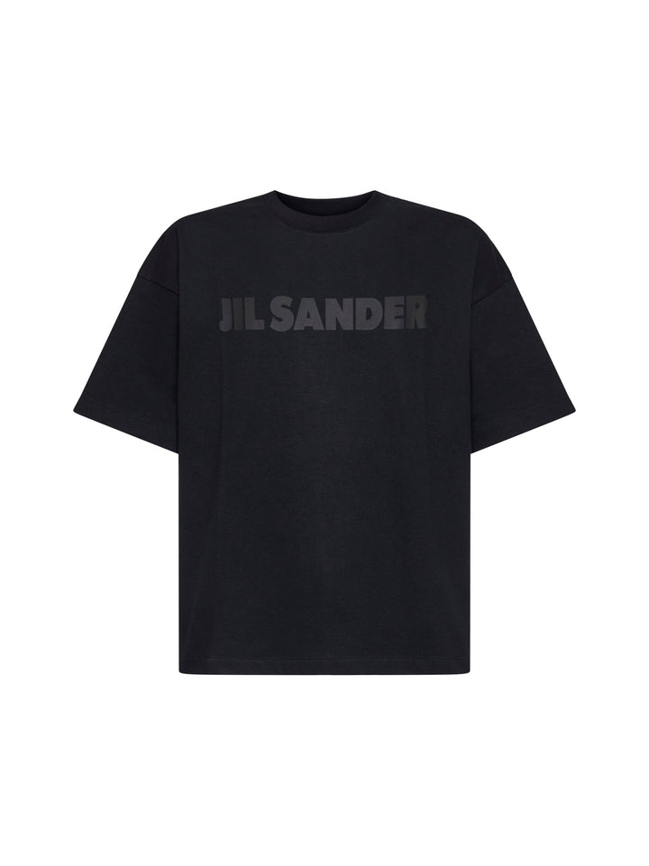 Jil Sander Men Black Printed Logo T-Shirt
