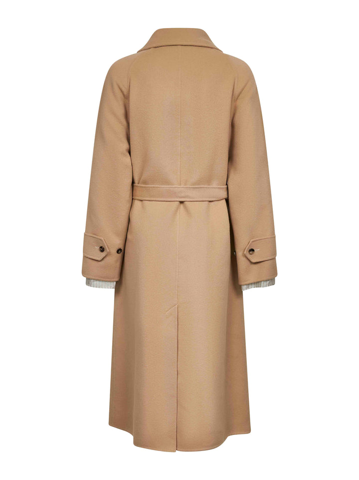 Marni Women Camel Virgin Wool And Cashmere Single-Breasted Coat