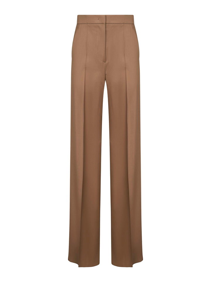 Max Mara Women Brown Light Wool Fernet Straight Trousers<Br/>
