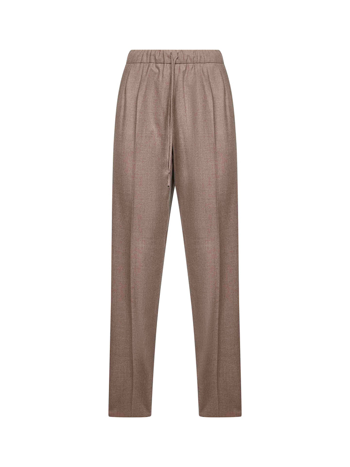 Max Mara Women Turtledove Stretch Cashmere Gatti Drawstring Trousers