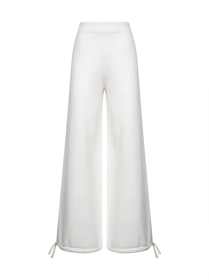 Max Mara Women White Wool Knit Nigeria Trousers