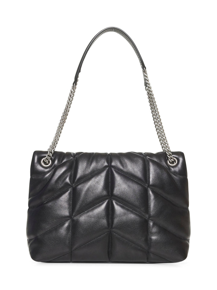 Saint Laurent Women Black Puffer Medium Shoulder Bag