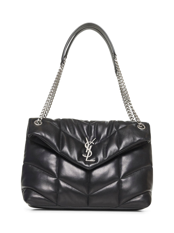 Saint Laurent Women Black Puffer Medium Shoulder Bag