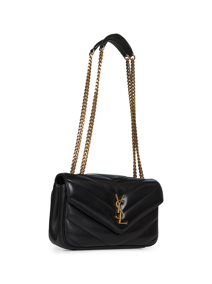 Saint Laurent Women Black Loulou Small Shoulder Bag