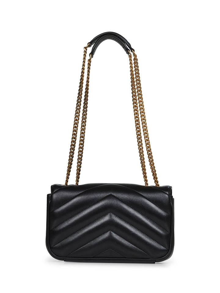 Saint Laurent Women Black Loulou Small Shoulder Bag