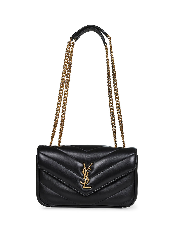 Saint Laurent Women Black Loulou Small Shoulder Bag