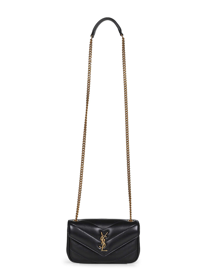 Saint Laurent Women Black Loulou Mini Crossbody Bag