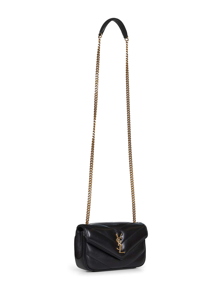 Saint Laurent Women Black Loulou Mini Crossbody Bag