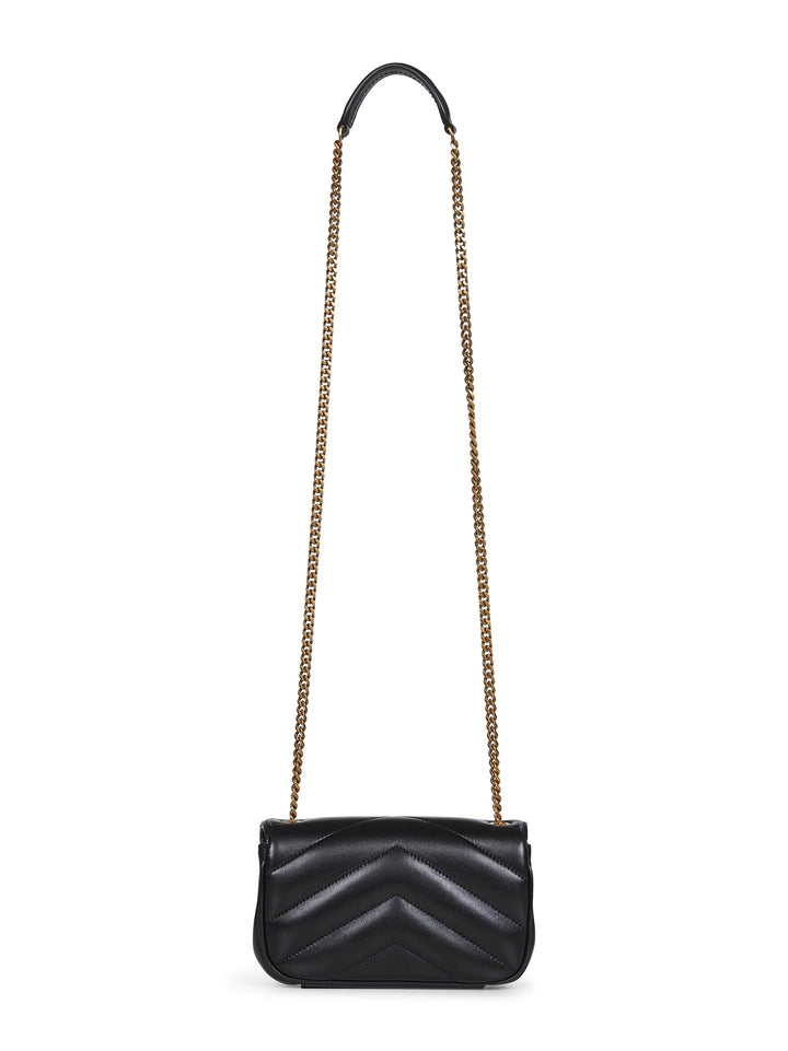 Saint Laurent Women Black Loulou Mini Crossbody Bag