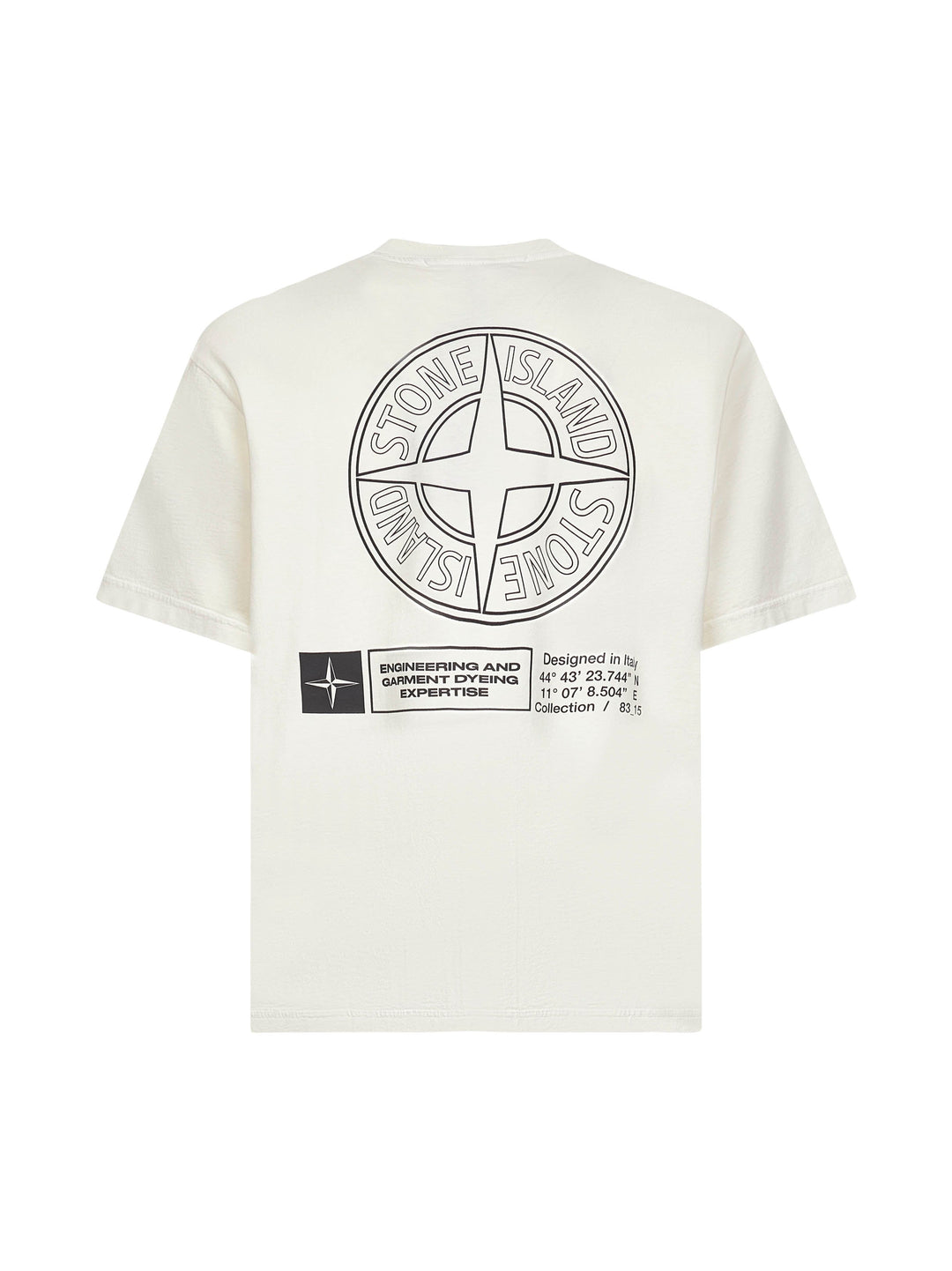 Stone Island Men Ivory Jersey Printed T-Shirt