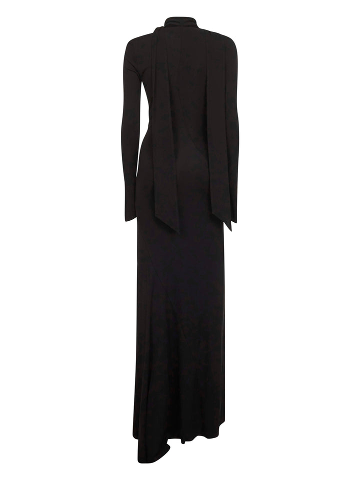 The Attico Women Black Viscose Crepe Long Dress