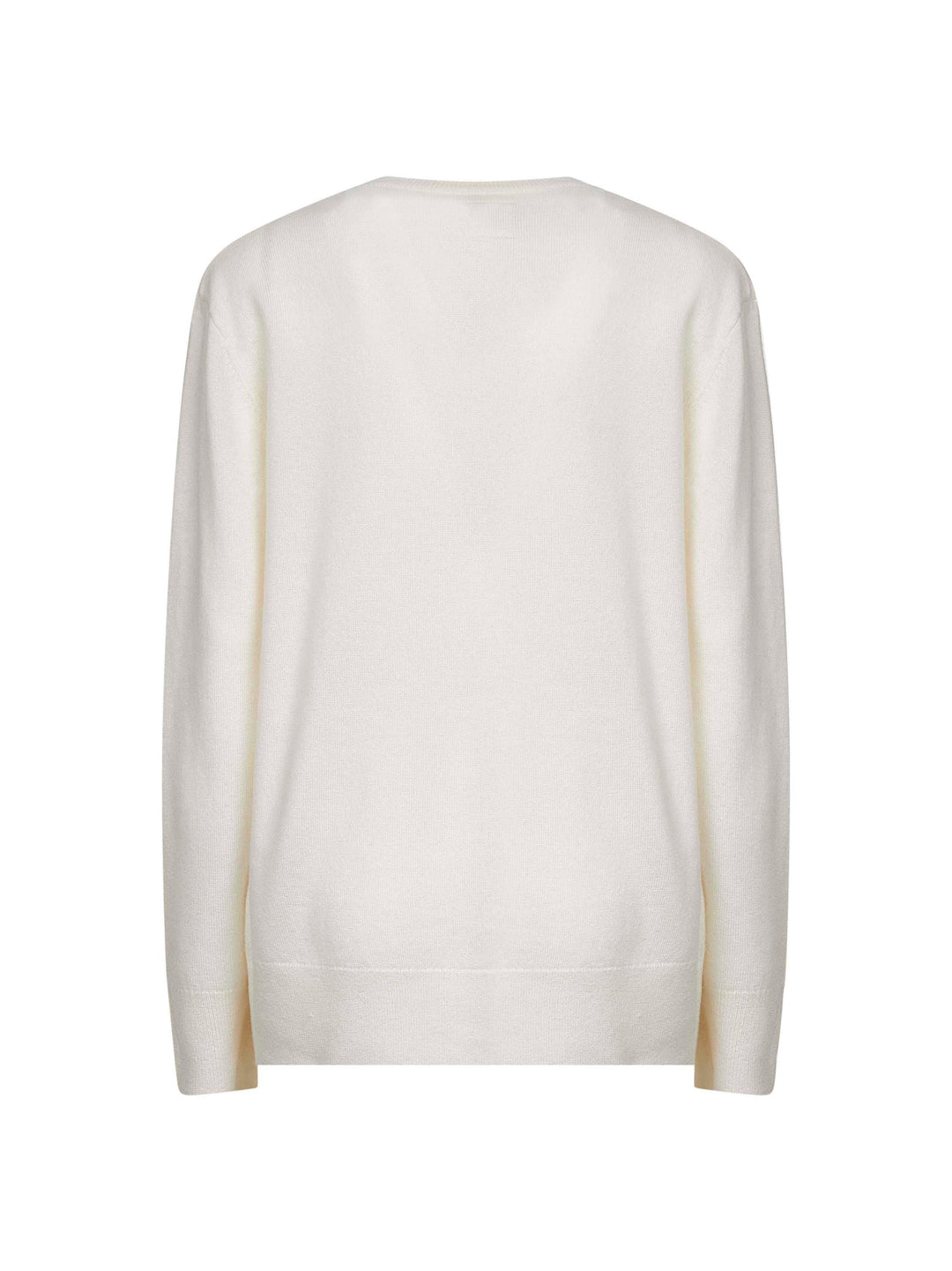 Toteme Women Ecru Cashmere V-Neck Sweater