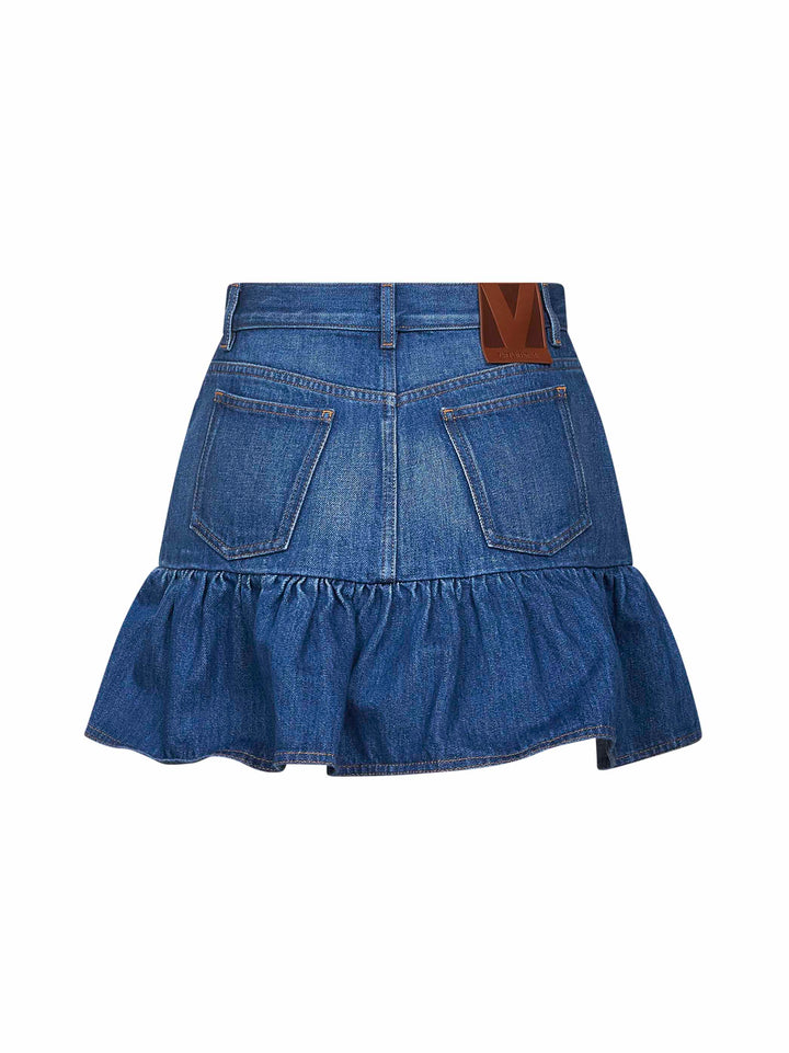 Valentino Women Blue Denim Mini Skirt