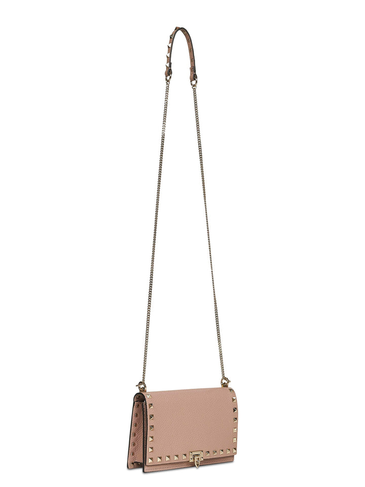 Valentino Garavani Women Pink Rockstud Mini Bag With Chain