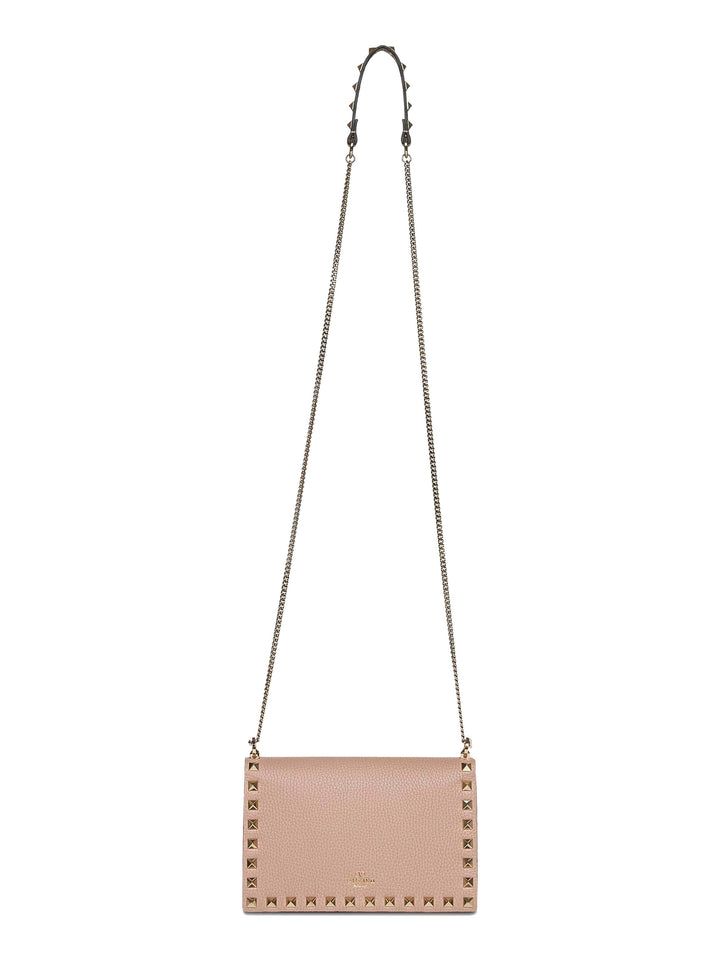 Valentino Garavani Women Pink Rockstud Mini Bag With Chain